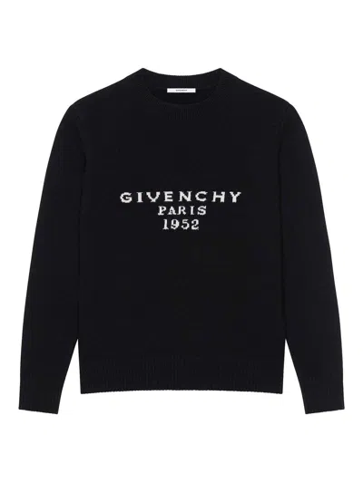 Givenchy Womens Black Brand-intarsia Round-neck Wool And Cashmere Sweater In Black