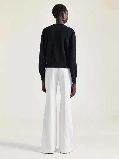Givenchy Ribbed Crewneck Sweater Long Sleeves In Black