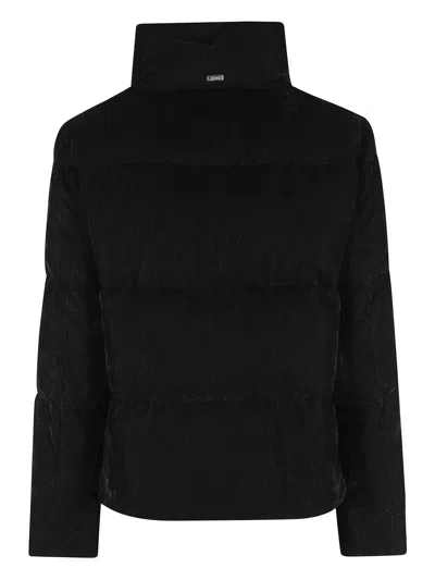 Herno Short Velvet Duvet In Black