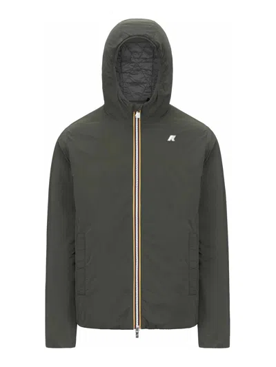 K-way Jack Hooded Zip-front Jacket In Green