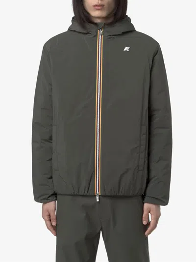K-way Jack Hooded Zip-front Jacket In Green