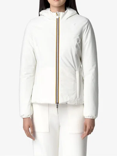 K-way Lily Hooded Quilted Jacket In White