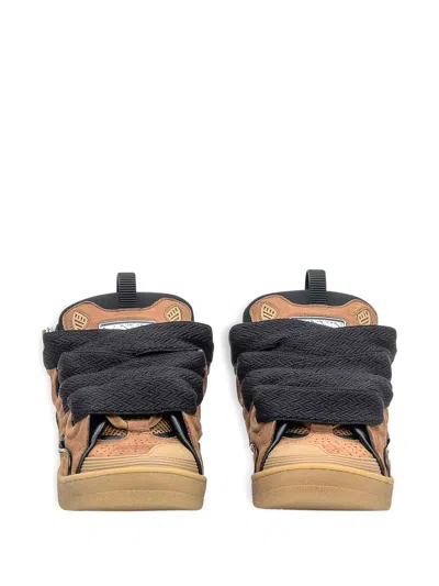 Lanvin Curb Sneakers In Brown
