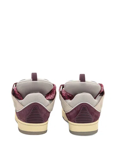 Lanvin Curb Leather Sneakers In Multi