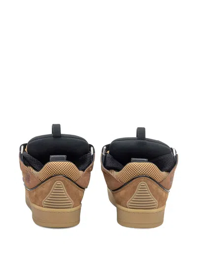 Lanvin Curb Sneakers In Brown