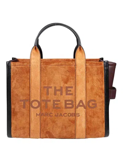 Marc Jacobs The Medium Tote Bag In Tan Leather And Suede In Brown
