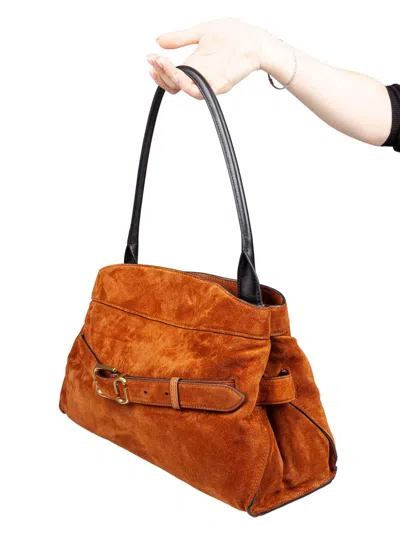 Marc Jacobs The Suede Dakota Satchel Bag In Yellow