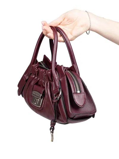 Marc Jacobs The Cristina Small Satchel Leather Cross-body Bag In Purple