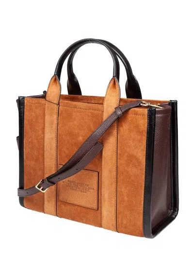 Marc Jacobs The Medium Tote Bag In Tan Leather And Suede In Brown