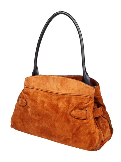 Marc Jacobs The Suede Dakota Satchel Bag In Yellow