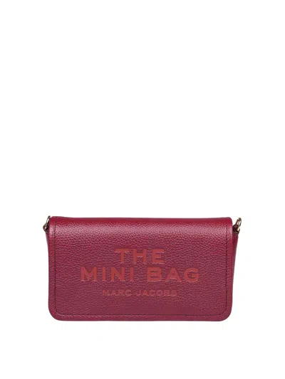 Marc Jacobs The Mini Bag In Cherry Color Leather In Burgundy