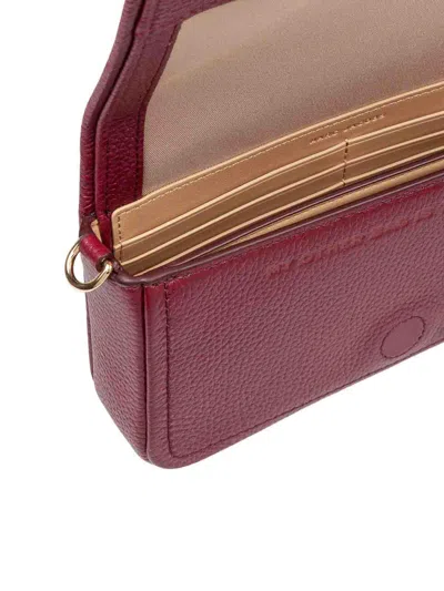 Marc Jacobs The Mini Bag In Cherry Color Leather In Burgundy