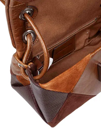 Marc Jacobs The Mini Dual Shoulder Bag In Patchwork Suede In Brown