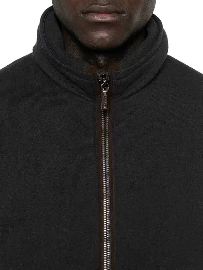 Moorer Beautiful Cashmere And Silk Bomber Jackets In Black