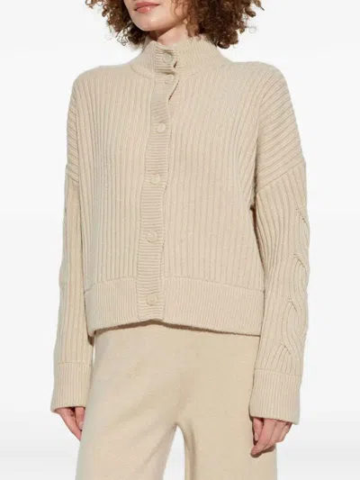 Max Mara Long-sleeved Sweater Jacket In Neutral