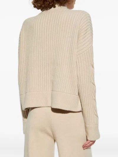 Max Mara Long-sleeved Sweater Jacket In Neutral