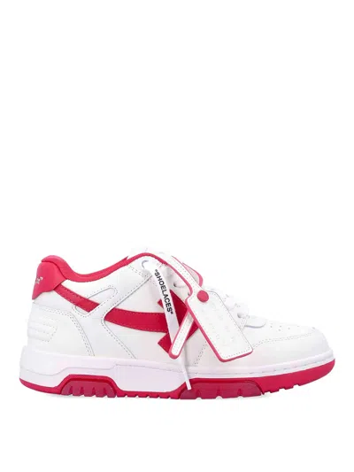 Off-white Out Of Office Women S Calf Leather Sneakers In Black