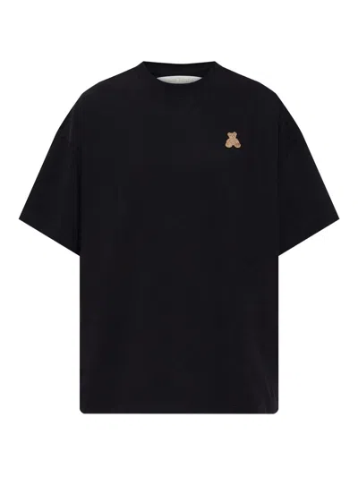 Palm Angels T-shirt With A Distinctive Teddy Bear Motif In Black