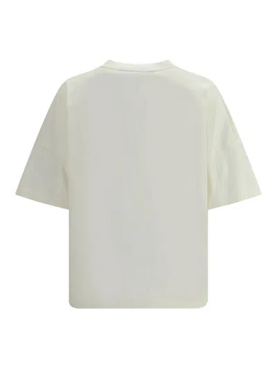 Palm Angels White Cotton T-shirt In White