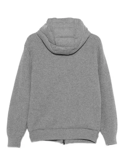 Paul & Shark Versatile Hooded Knitwear Featuring Pockets In Gray