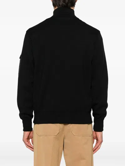 Paul & Shark Quilted Wool-panel Jacket In Black