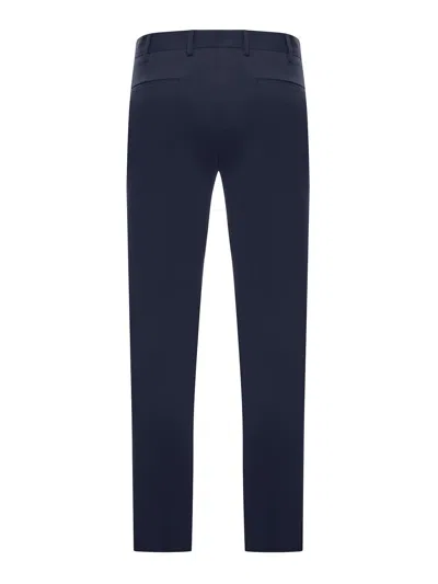 Pt Torino Tailored Cotton Trousers In Blue
