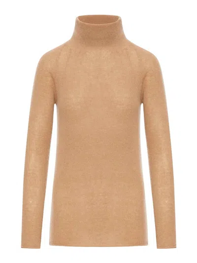 Roberto Collina Cashmere Turtleneck Sweater In Pink