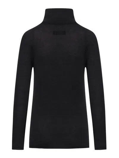 Roberto Collina Cashmere Turtleneck Sweater In Black