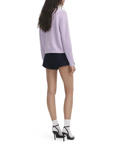 Self-portrait Cardigan With Crystal Finishes In Purple