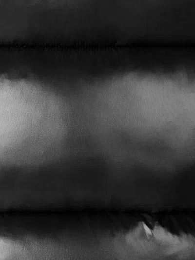 Save The Duck Long Quilted Down Jacket With High Collar And Plumtech Insulation In Black