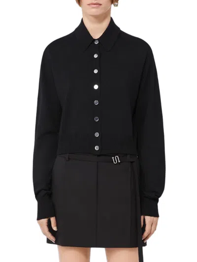 Sportmax Perseo Wool Cardigan In Black