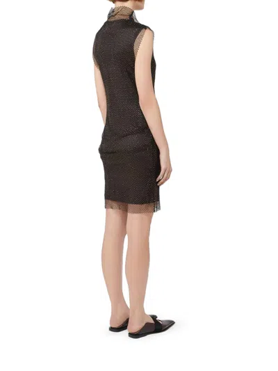 Sportmax Empoli Black Dress In Brown