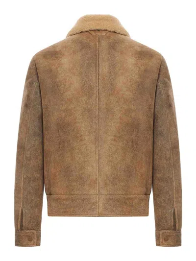 Salvatore Santoro Leather Jacket In Brown