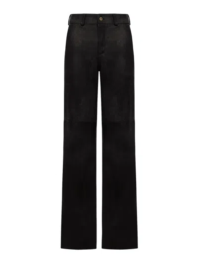 Salvatore Santoro Leather Pants In Black