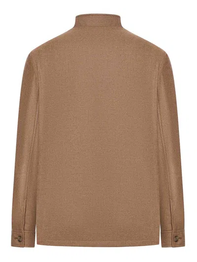 Tagliatore Wool Jacket In Brown