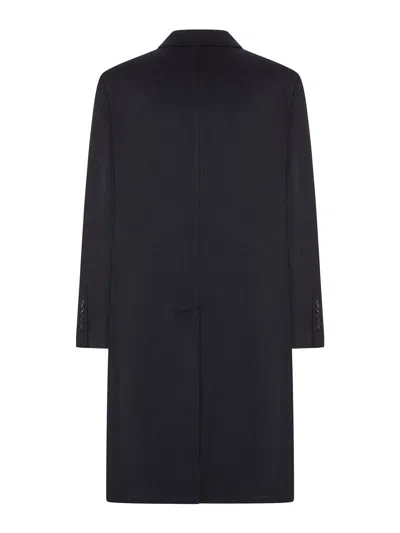 Tagliatore Double-breasted Coat In Blue