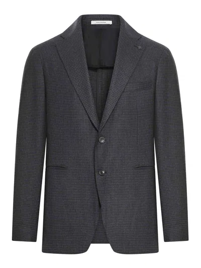 Tagliatore Single-breasted Tailored Wool Jacket In Black