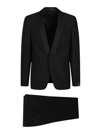 Tagliatore Dress With Vest In Black