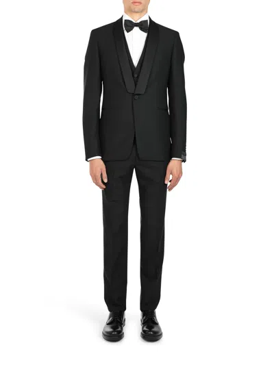 Tagliatore Dress With Vest In Black