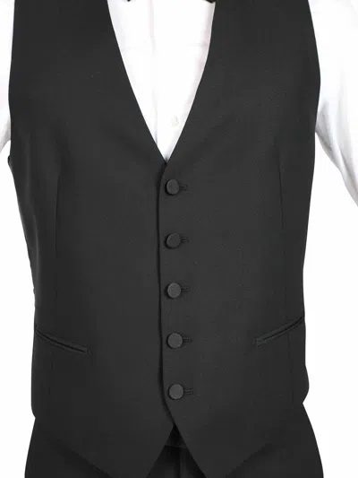 Tagliatore Dress With Vest In Black