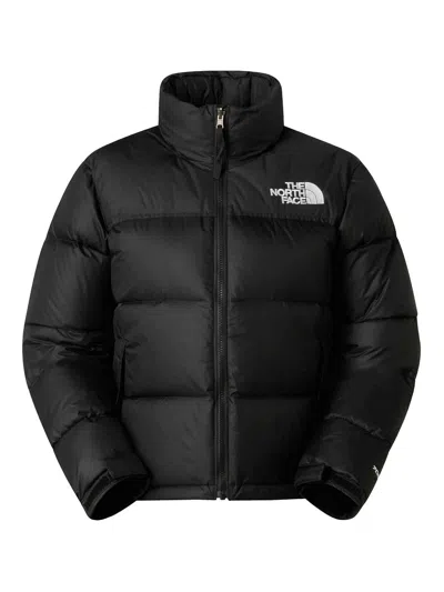The North Face Nuptse Water Repellent 700 Fill Power Down Short Puffer Jacket In Black