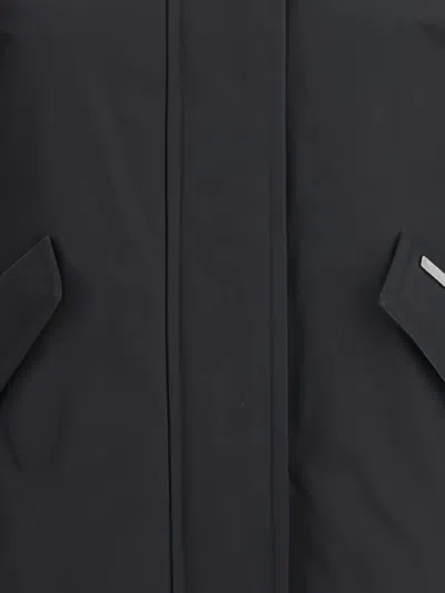 Woolrich Military Inspired Hooded Jacket In Black