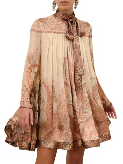 Zimmermann 'hypnotic' Mini Dress In Multi