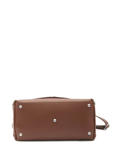 Zanellato Baby Postina Studded Crossbody Bag In Brown