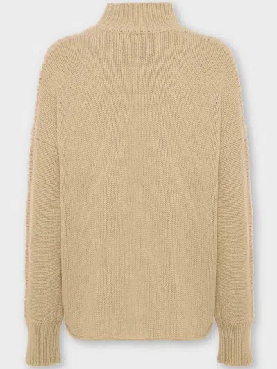 Malo High Neck Pullover In Neutral