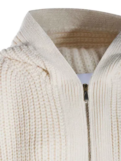 Malo Hooded Zip-up Cardigan In Multi