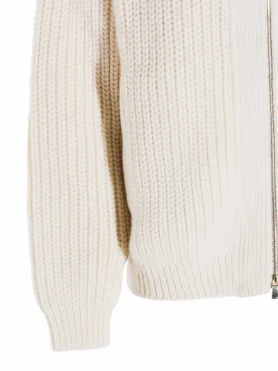 Malo Hooded Zip-up Cardigan In Multi