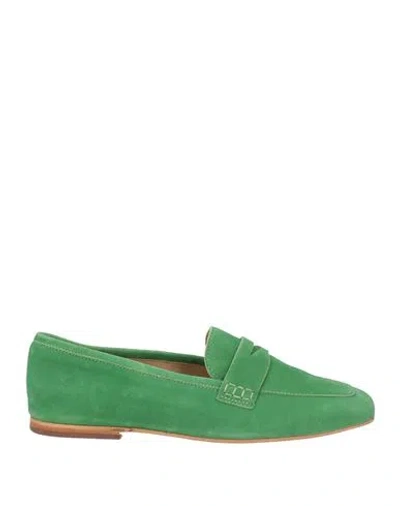 Rebecca Malucchi Woman Loafers Green Size 6 Leather In Green