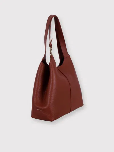 Coccinelle C-easy Large Shoulder Bag In Brown