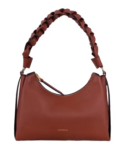 Coccinelle Boheme Small Shoulder Bag In Brown